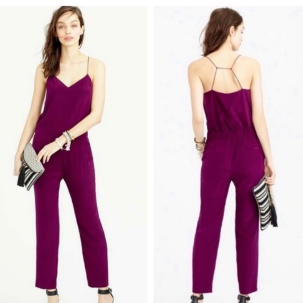 - J. CREW | Silk Strappy Jumpsuit | 6